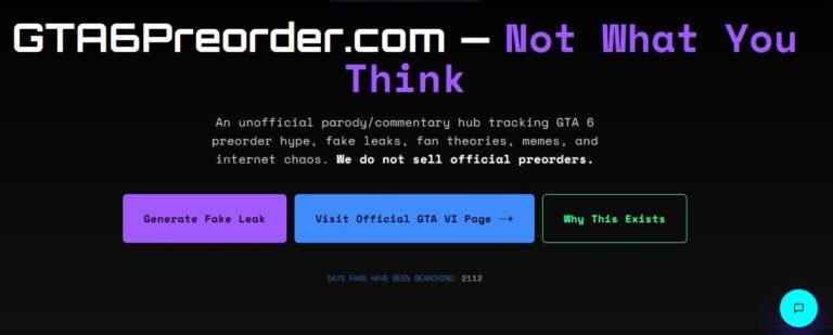 Neon Parody Labs Expands GTA6Preorder.com With New Vice City Waiting Room Community